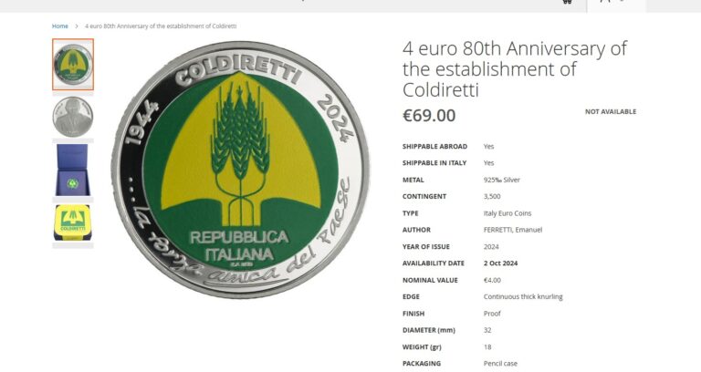 Βγήκε στην Ιταλία το νέο νόμισμα των 4 ευρώ – Τι ισχύει για την Ελλάδα