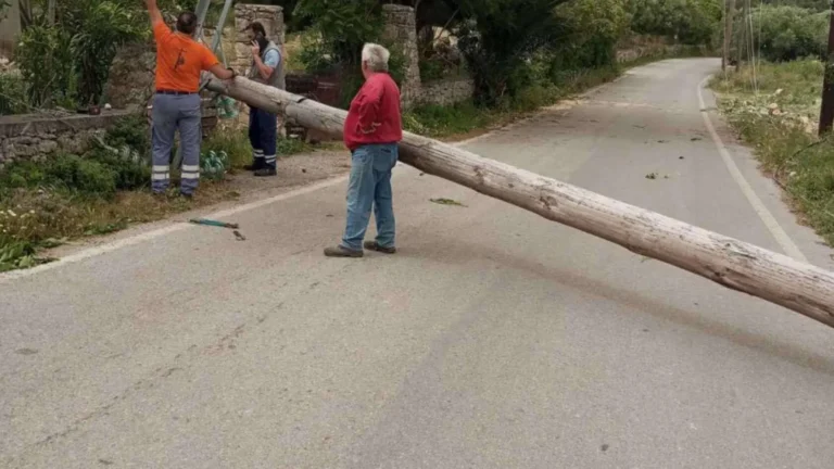 Προβλήματα σε όλη την Κρήτη από τους ισχυρούς ανέμους