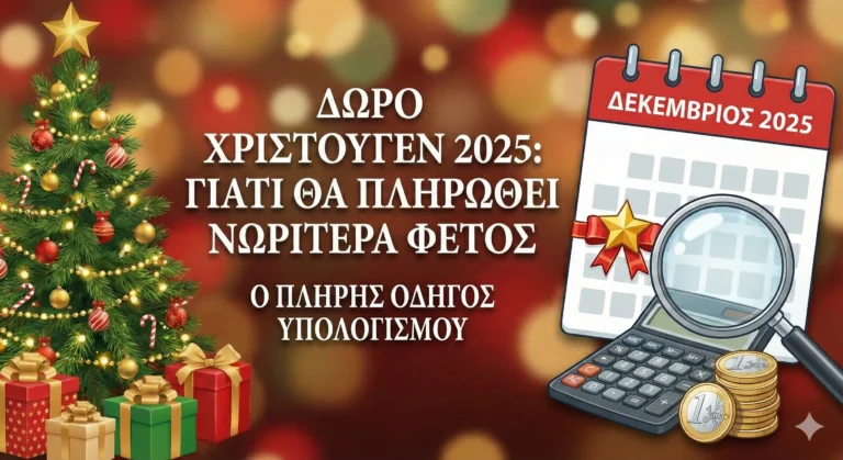 Δώρο Χριστουγέννων 2025: Γιατί θα Πληρωθεί Νωρίτερα Φέτος – Ο Πλήρης Οδηγός Υπολογισμού