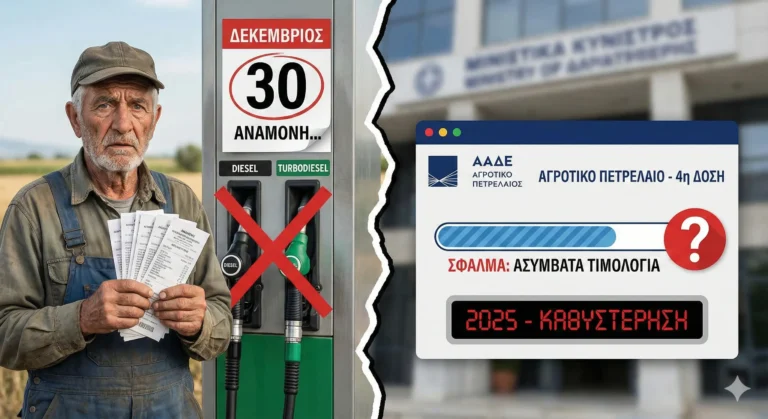 Αγροτικό Πετρέλαιο: Προς 30 Δεκεμβρίου η 4η Δόση για 120.000 ΑΦΜ – Άλυτο το «Μπάχαλο» με τα Τιμολόγια Diesel