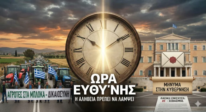 Ώρα Ευθύνης: Ένα Μήνυμα στην Κυβέρνηση για το Δίκαιο του Αγρότη και την Αλήθεια που Πρέπει να Λάμψει