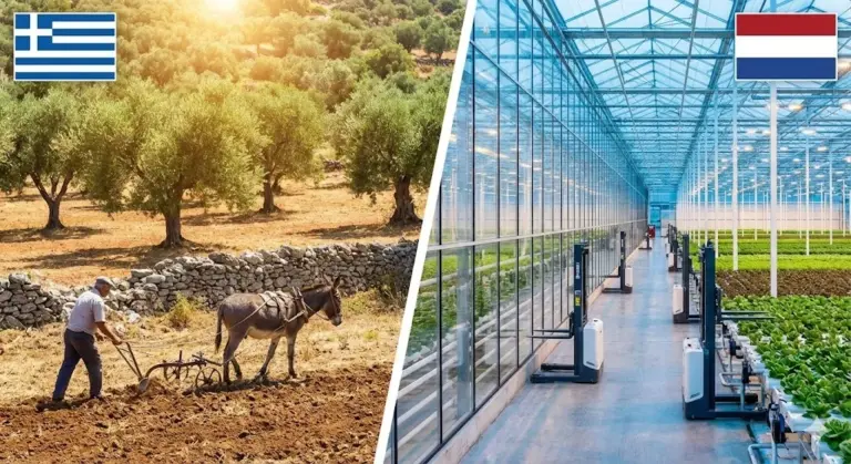 Ελλάδα vs Ολλανδία: Η «Γυμνή Αλήθεια» της Αγροτικής Παραγωγικότητας – Γιατί τα Μπλόκα Ζητούν «Τεχνητή Αναπνοή» και Όχι Λύση