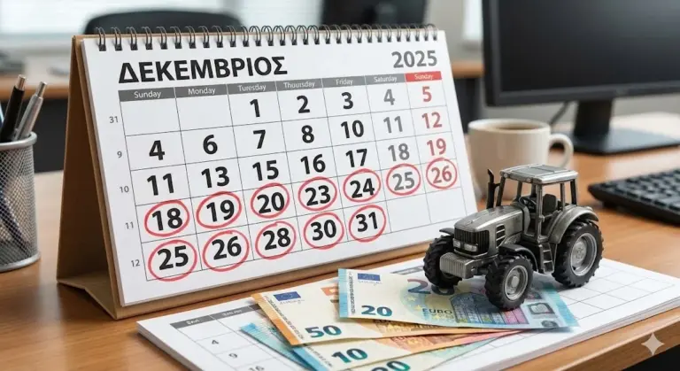 Ημερολόγιο Πληρωμών: Πότε Μπαίνουν Εξισωτική, Μέτρο 23 και De Minimis – Ο Οδικός Χάρτης έως την Πρωτοχρονιά