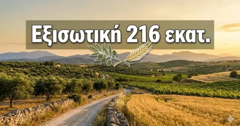 Εξισωτική: «Κλείδωσε» για Δευτέρα 29/12 στα 216 εκατ. – Πότε πληρώνονται οι διορθώσεις monitoring