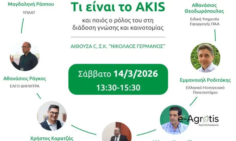 Τι είναι το σύστημα AKIS και πώς θα αλλάξει την Ελληνική Γεωργία; Η κορυφαία εκδήλωση του CAP4YOU στην 31η AGROTICA
